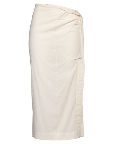 Jacquemus Woman Midi Skirt Off White Size 4 Cotton In Off White