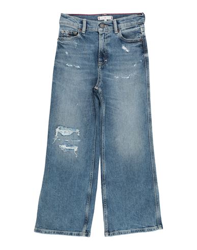 Tommy Hilfiger Babies'  Toddler Girl Jeans Blue Size 4 Cotton, Recycled Cotton, Elastane