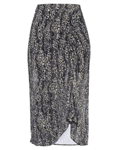 Dondup Woman Midi Skirt Midnight Blue Size 10 Viscose In Blue
