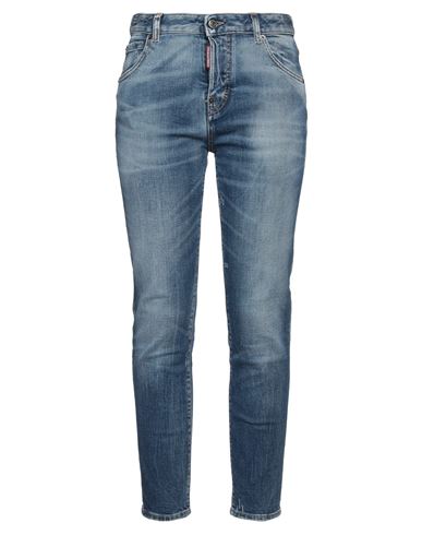 Dsquared2 Woman Jeans Blue Size 6 Cotton, Elastane In Blue