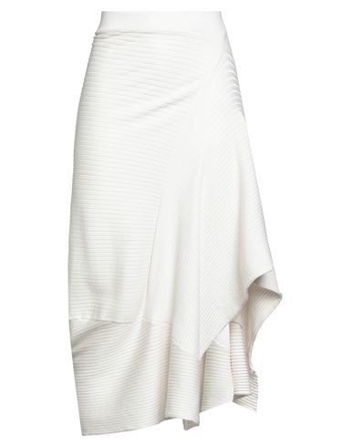 Akep Woman Midi Skirt Ivory Size 8 Viscose, Polyester, Polyamide