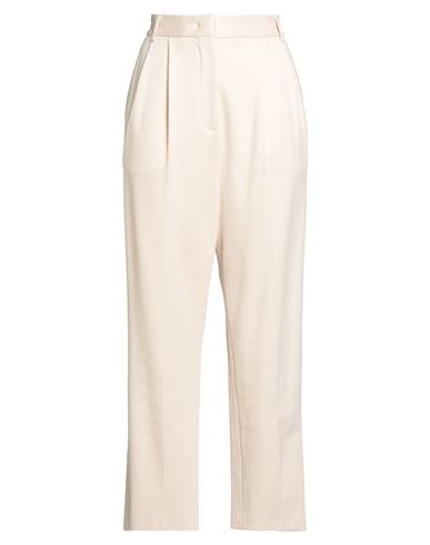 Manuel Ritz Woman Pants Beige Size 6 Viscose, Polyamide, Elastane In White