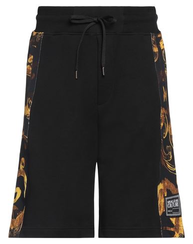 Versace Jeans Couture Watercolour Couture-print Track Shorts In Black