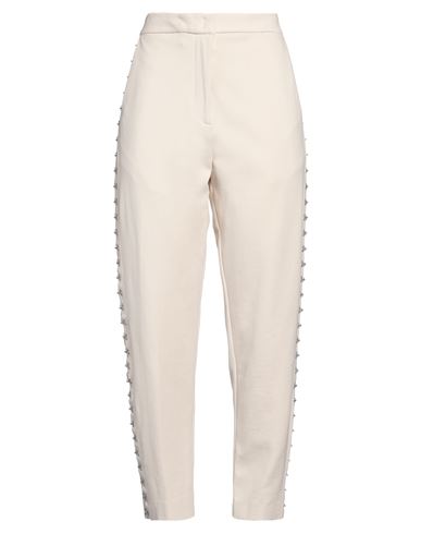 Meimeij Woman Pants Beige Size 6 Viscose, Polyamide, Elastane, Polyester, Cotton In Beige