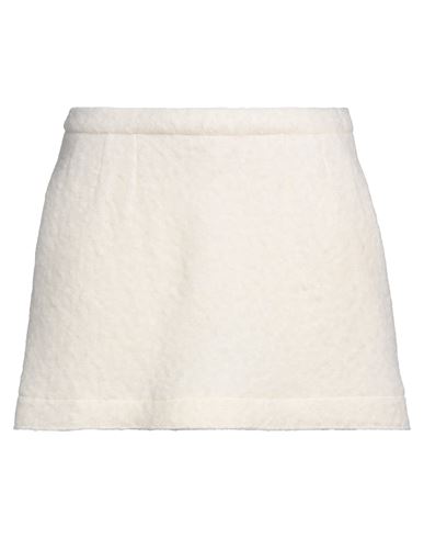 RED VALENTINO RED VALENTINO WOMAN SHORTS & BERMUDA SHORTS CREAM SIZE 6 VIRGIN WOOL, POLYAMIDE 