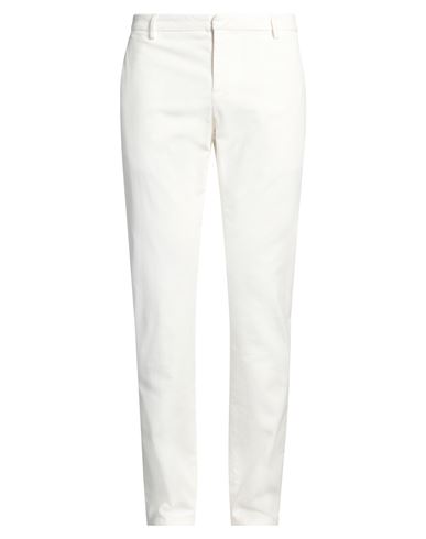 Dondup Man Pants White Size 35 Cotton, Elastane In White