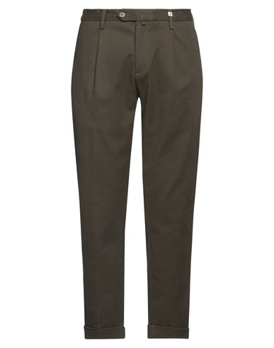Myths Man Pants Military Green Size 36 Cotton, Elastane In Gray