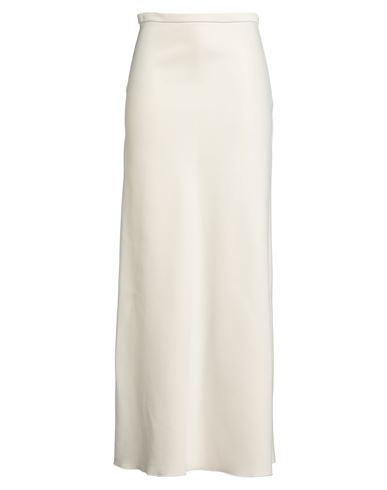 Max Mara Woman Maxi Skirt Ivory Size 10 Polyamide, Cotton In White