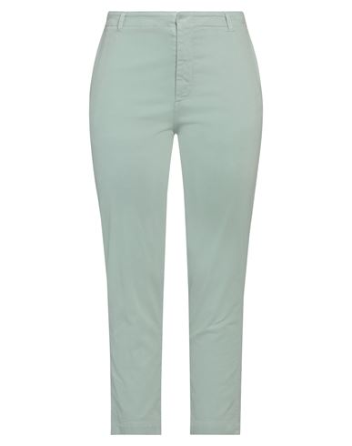Dondup Woman Pants Light Green Size 28 Cotton, Elastane In Green