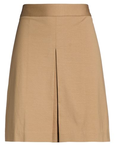 Circolo 1901 Woman Mini Skirt Khaki Size 10 Cotton, Elastane In Brown