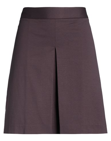 Circolo 1901 Woman Mini Skirt Dark Brown Size 10 Cotton, Elastane
