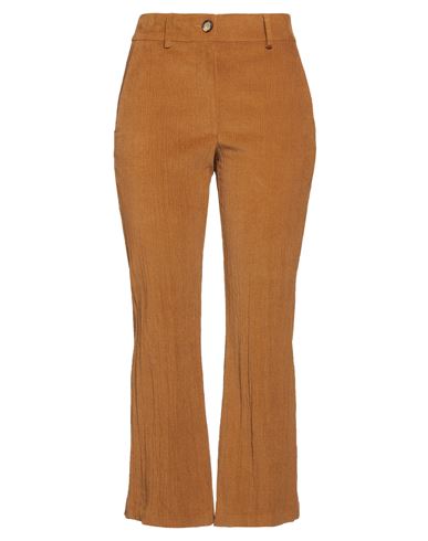 Momoní Woman Pants Camel Size 6 Cotton, Modal, Elastane In Orange