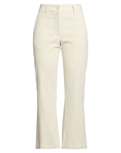 Momoní Woman Pants Ivory Size 8 Cotton, Modal, Elastane In White