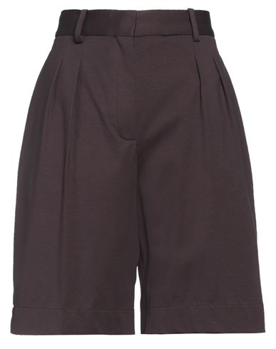 Circolo 1901 Woman Shorts & Bermuda Shorts Chocolate Brown Size 6 Cotton, Elastane In Brown