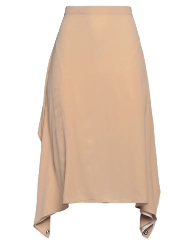 Burberry Woman Midi Skirt Beige Size 8 Silk In Beige