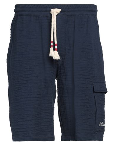 MC2 SAINT BARTH MC2 SAINT BARTH MAN SHORTS & BERMUDA SHORTS NAVY BLUE SIZE S COTTON, ELASTANE 