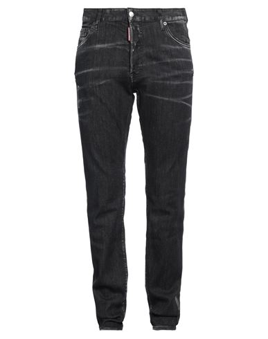 Dsquared2 Man Pants Black Size 36 Cotton, Elastane In Black