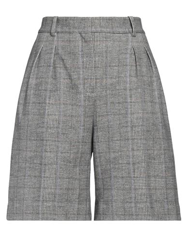 Circolo 1901 Woman Shorts & Bermuda Shorts Grey Size 8 Cotton, Elastane