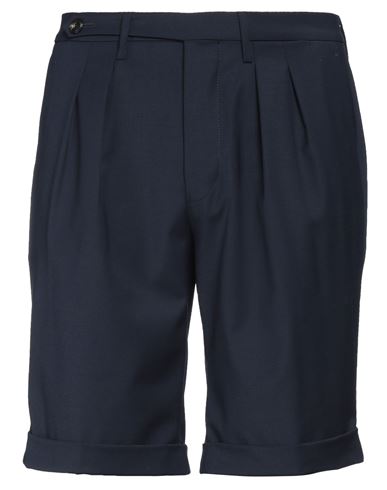 MICHAEL COAL MICHAEL COAL MAN SHORTS & BERMUDA SHORTS NAVY SIZE 33 POLYESTER, WOOL, ELASTANE 