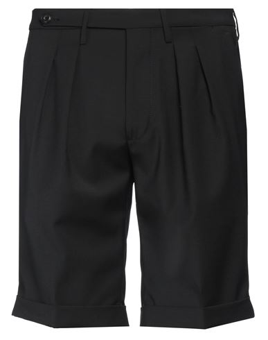 MICHAEL COAL MICHAEL COAL MAN SHORTS & BERMUDA SHORTS BLACK SIZE 33 POLYESTER, WOOL, ELASTANE 