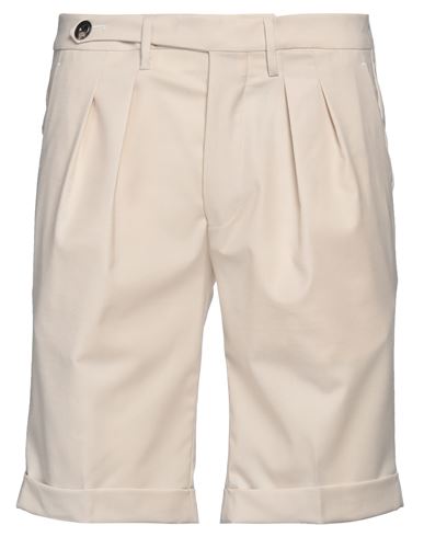 MICHAEL COAL MICHAEL COAL MAN SHORTS & BERMUDA SHORTS IVORY SIZE 32 POLYESTER, WOOL, ELASTANE, COTTON 
