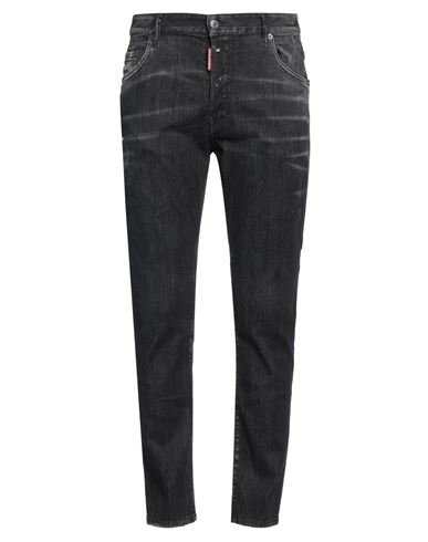 Dsquared2 Tidy Biker Mid-rise Logo-patch Skinny Jeans In Black