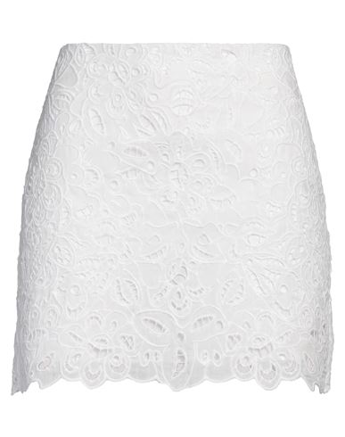 ISABEL MARANT ISABEL MARANT WOMAN MINI SKIRT WHITE SIZE 6 RAMIE, POLYESTER 