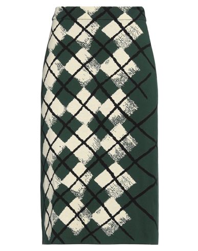Burberry "knitted Diamond Pattern Midi Skirt In Green