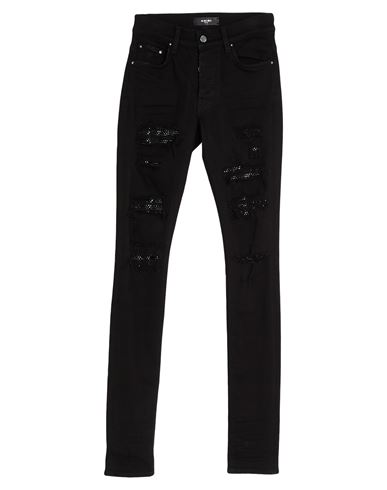AMIRI AMIRI MAN JEANS BLACK SIZE 28 COTTON, ELASTOMULTIESTER, ELASTANE, POLYESTER, CRYSTAL 