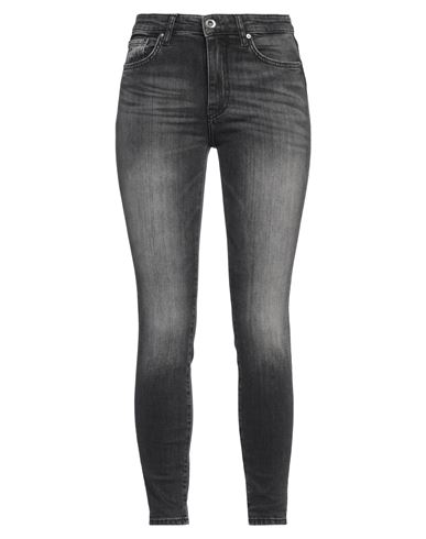 Armani Exchange Woman Jeans Black Size 28 Cotton, Elastane, Cow Leather