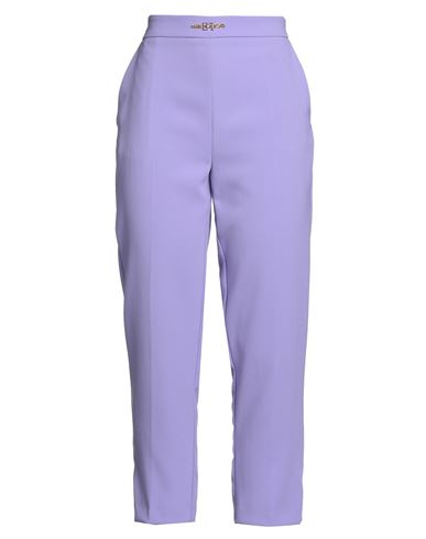 Elisabetta Franchi Woman Pants Lilac Size 8 Polyester In Purple
