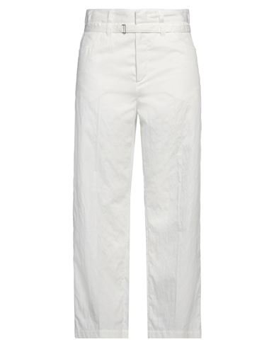 TELA TELA WOMAN PANTS WHITE SIZE 10 COTTON, POLYAMIDE, LINEN 