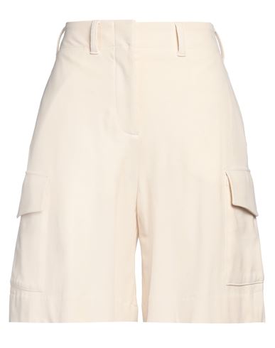 Circolo 1901 Woman Shorts & Bermuda Shorts Cream Size 8 Cotton, Elastane In White