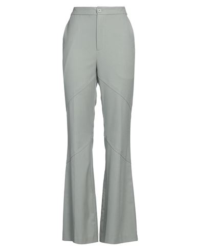 ISABELLE BLANCHE PARIS ISABELLE BLANCHE PARIS WOMAN PANTS SAGE GREEN SIZE M POLYESTER, VISCOSE, WOOL, ELASTANE 