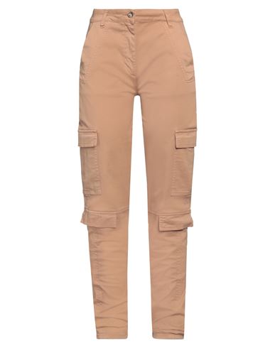 Semicouture Woman Pants Camel Size 10 Cotton, Elastane In Neutral