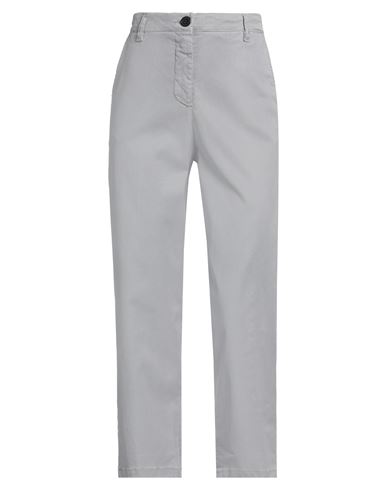 True Royal Woman Pants Light Grey Size 8 Cotton, Lycra, Silk, Elastane In Grey