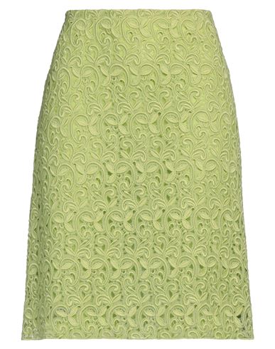 Pieces Uniques Woman Midi Skirt Lime Green Size 8 Cotton