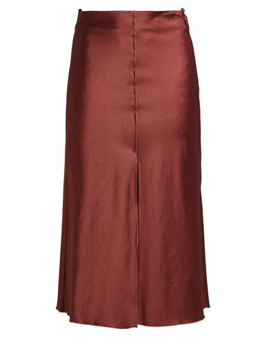 Forte Forte Forte_forte Woman Midi Skirt Chocolate Brown Size 1 Acetate, Polyamide, Elastane