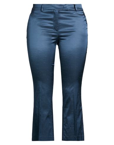 Via Masini 80 Woman Pants Midnight Blue Size 10 Viscose, Cotton, Silk, Elastane In Blue