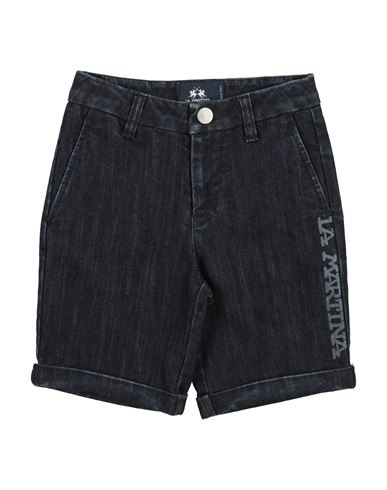 La Martina Toddler Boy Denim Shorts Blue Size 6 Cotton, T-400 Fiber In Blue