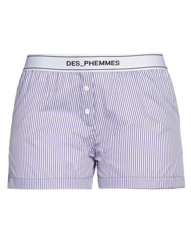 Des Phemmes Des_phemmes Woman Shorts & Bermuda Shorts Purple Size 8 Cotton In Purple
