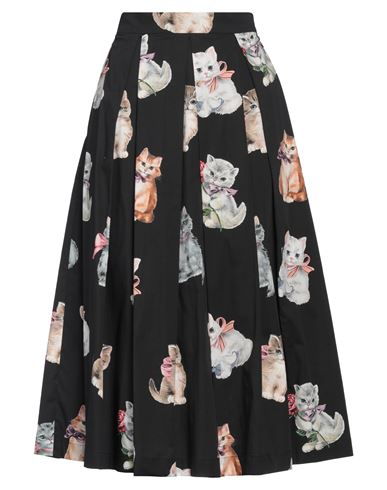 Vivetta Woman Midi Skirt Black Size 10 Cotton, Elastane In Black