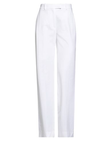 Eleventy Woman Pants White Size 4 Cotton, Lyocell, Elastane In White