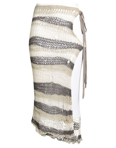 Sportmax Woman Midi Skirt Dark Brown Size S Cotton, Polyamide