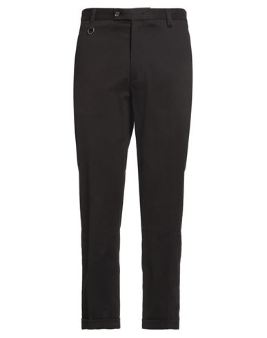 Paolo Pecora Man Pants Black Size 36 Cotton, Elastane In Black