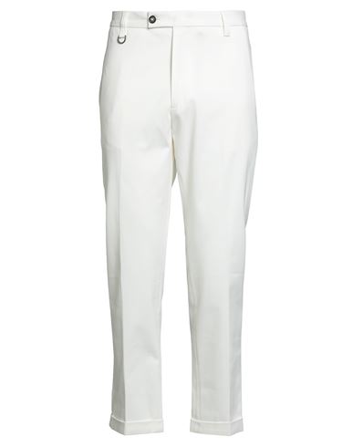 Paolo Pecora Man Pants White Size 36 Cotton, Elastane