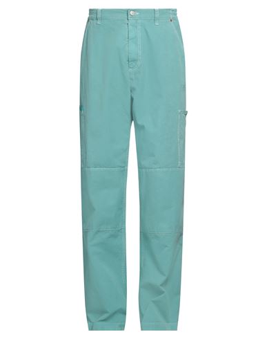 Mm6 Maison Margiela Man Pants Turquoise Size L Cotton In Blue