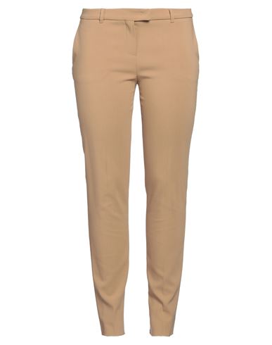 MAX MARA MAX MARA STUDIO WOMAN PANTS CAMEL SIZE 14 COTTON, VISCOSE, ELASTANE 