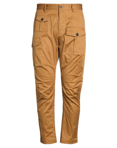 Dsquared2 Man Pants Camel Size 34 Cotton, Elastane In Brown