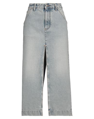 Darkpark Woman Denim Skirt Blue Size 26 Cotton In Blue